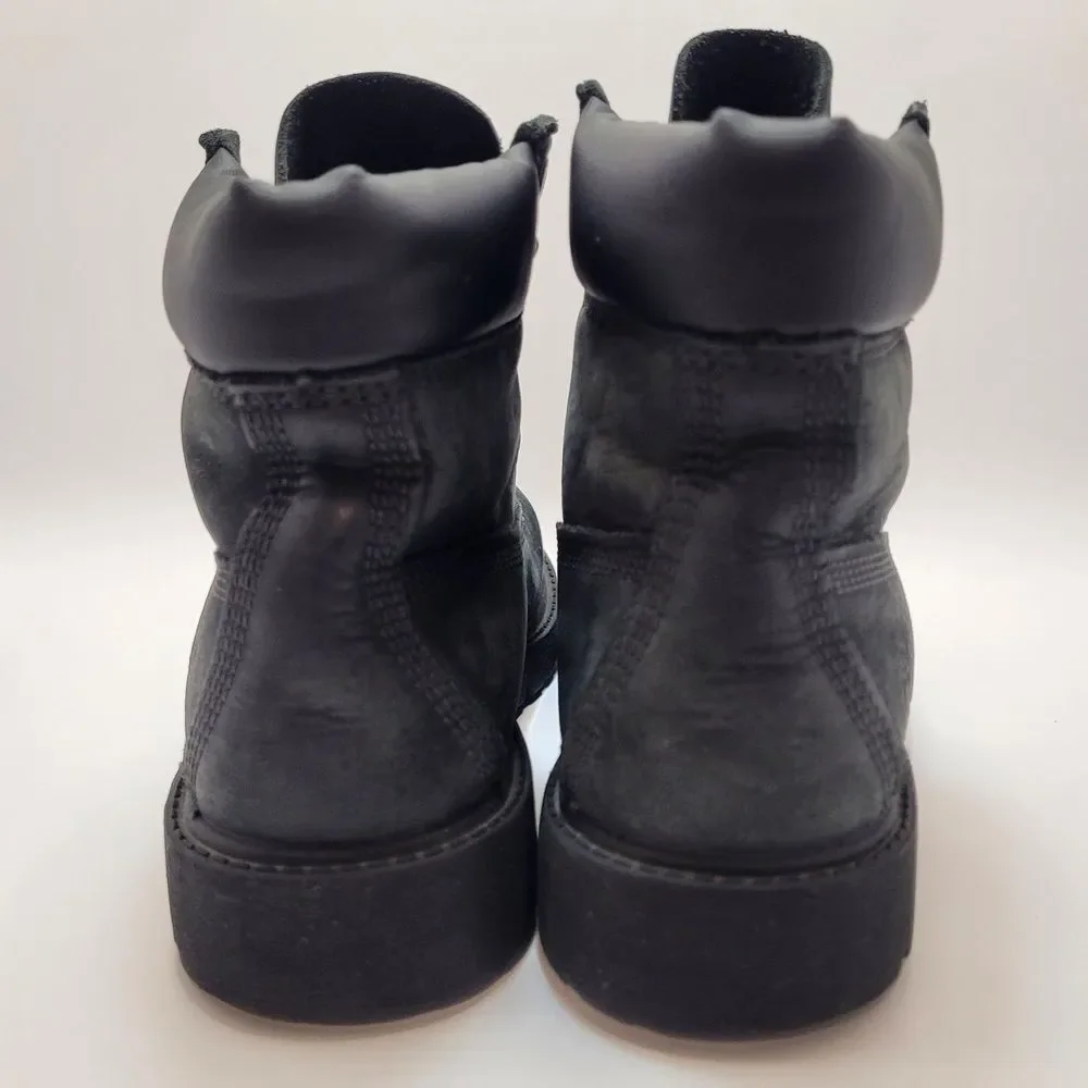 Timberland Junior's Size 4 Black Nubuck Waterproof Boots